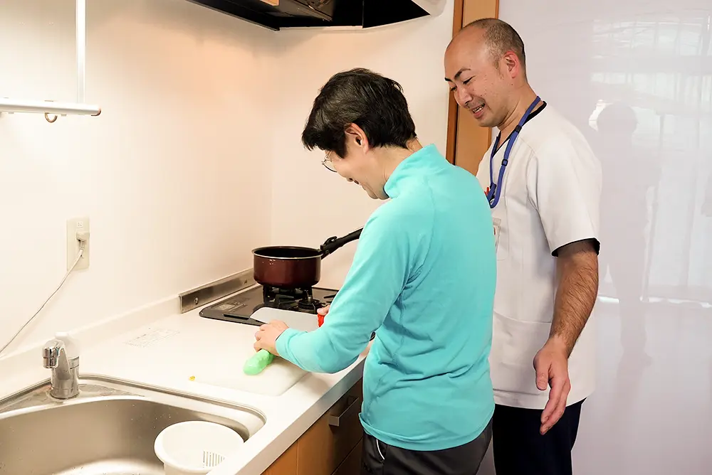 仮想生活エリアでの訓練