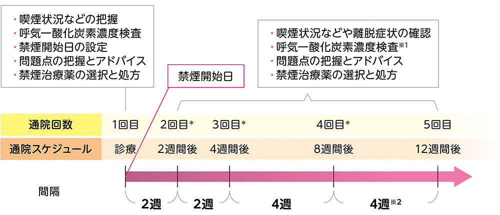 禁煙治療のスケジュール